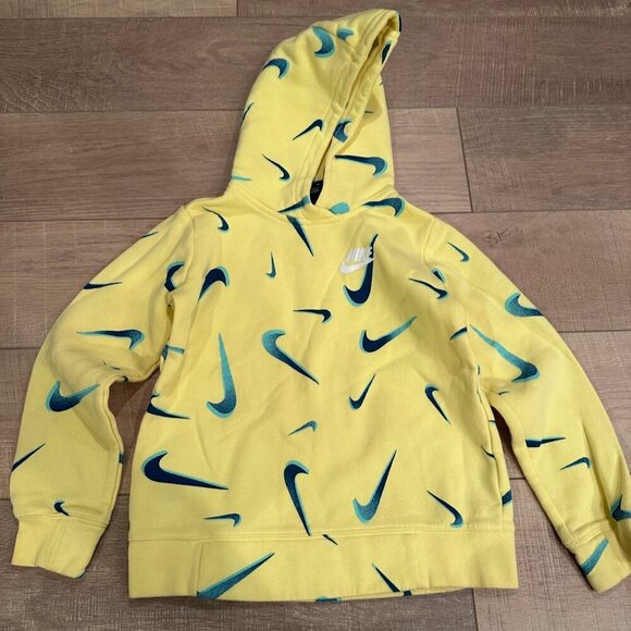 NIKE YELLOW GIRLS SWEATSHIRT HOODIE SIZE SMALL - Picture 1 of 8
